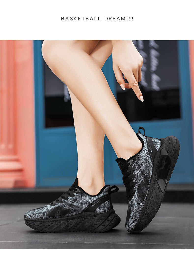 Marathon Running Shoes Soft Sole Cushioning Men and Women Mesh Training Running Shoes Rebound Physical Test Sports Student Sports Shoes Men's