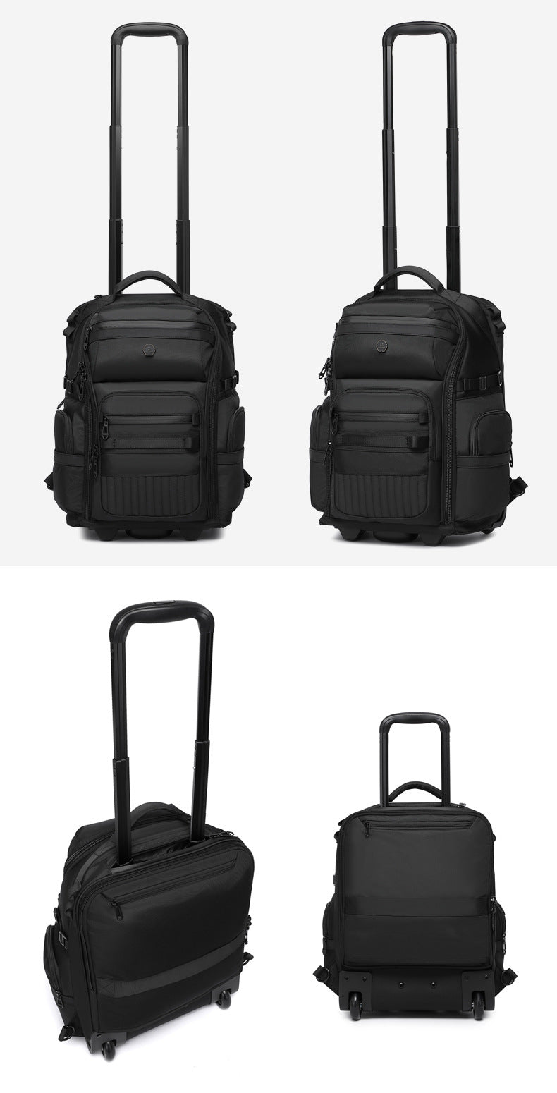OZUKO Boarding Trolley Bag Men's Travel Backpack Multifunctional Large Capacity Short Distance Business Waterproof Backpack