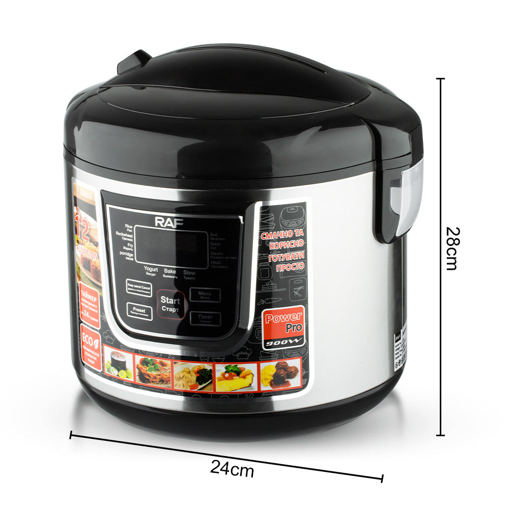 RAF European Standard Rice Cooker Smart6L Fully Automatic Health-Preserving Household Stainless Steel Rice Cooker Multi-Functional