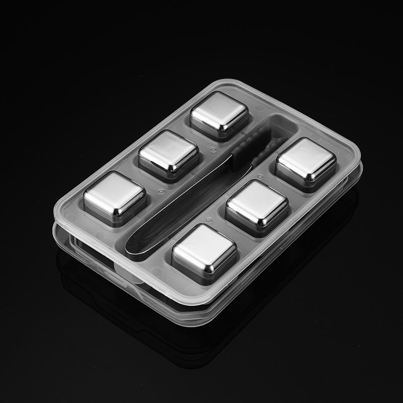 304Stainless Steel Ice Cubes Home Bar Quick-Freezing Ice Wine Stone Set Whiskey Beer Chilled Metal Ice Cubes