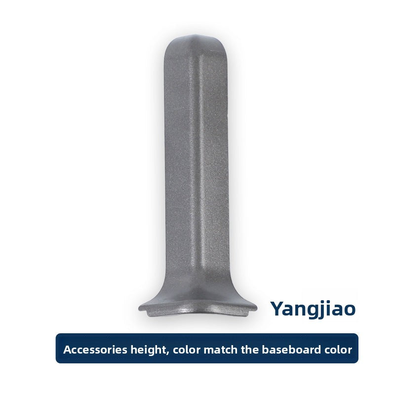 Trendy flat skirting board, thickened snap-on metal baseboard, ultra-narrow corner trim, aluminum alloy skirting board
