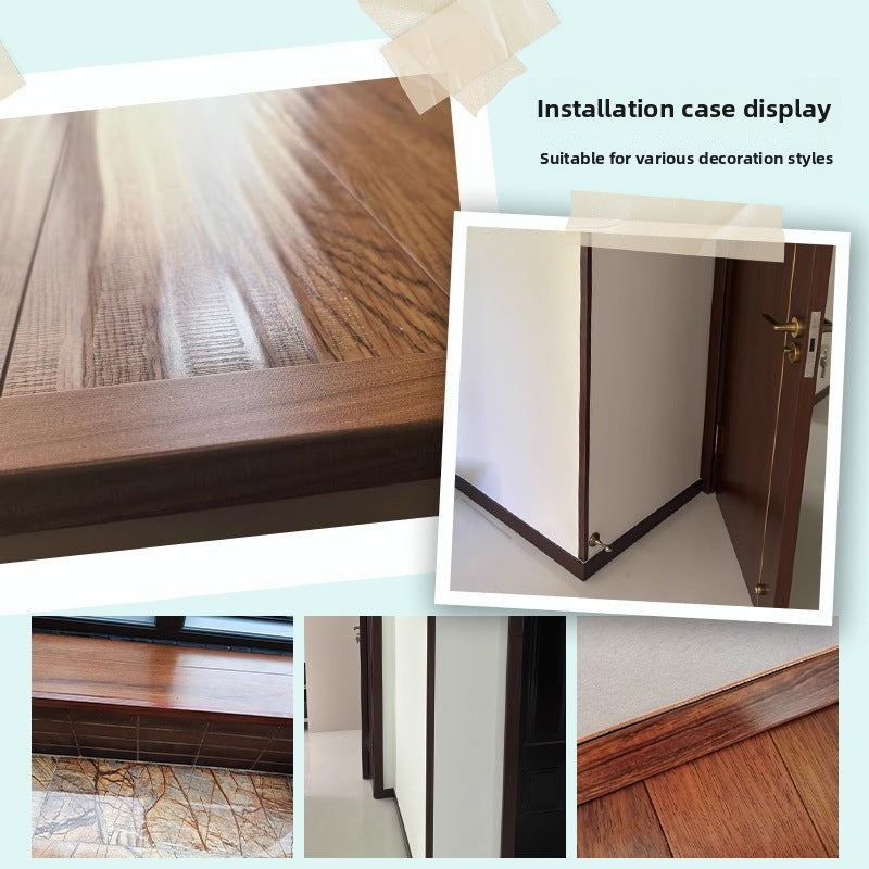 Aluminum alloy wood grain L Edge trim for wooden flooring at right angles7Decorative tile edge trim with embossed pattern for exterior corners