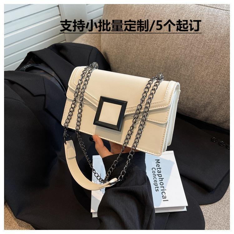 Niche Design Crossbody Bag for Women2024New Trendy Spring Fashion Quilted Chain Bag Textured Single Shoulder Small Square Bag