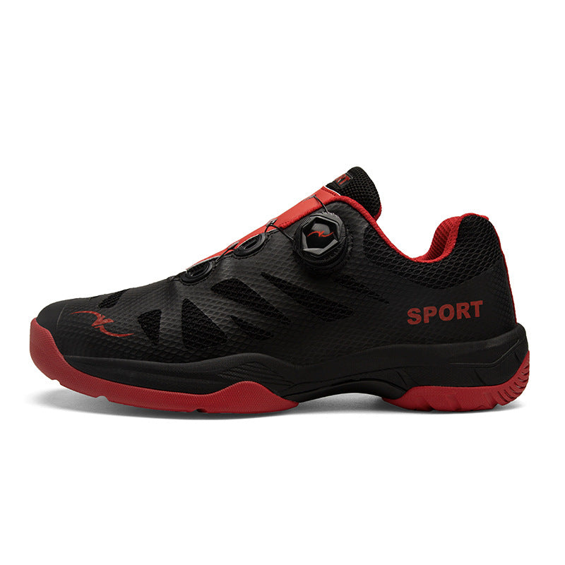 Plus Size New Luxury Fashion Rotating Buckle Badminton Shoes Trendy Versatile Tennis Table Tennis Sports Shoes