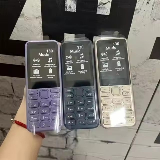 Hot-selling Mobile Phones130 2023Dual SIM Non-Smartphone2G Wholesale of Straight Elderly Straight Button Phones