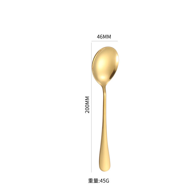 1010Stainless Steel Public Tableware Salad Dessert Spoon Fork Hotel Restaurant Self-service Spoon Fork Set