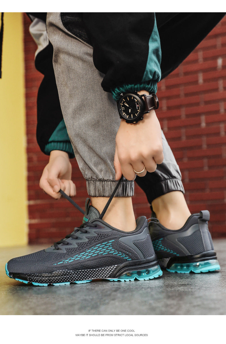 New Fashion Jelly Sole Men's Shoes Flyknit Breathable Casual Shoes Student Running Sports Shoes Export Men's Shoes
