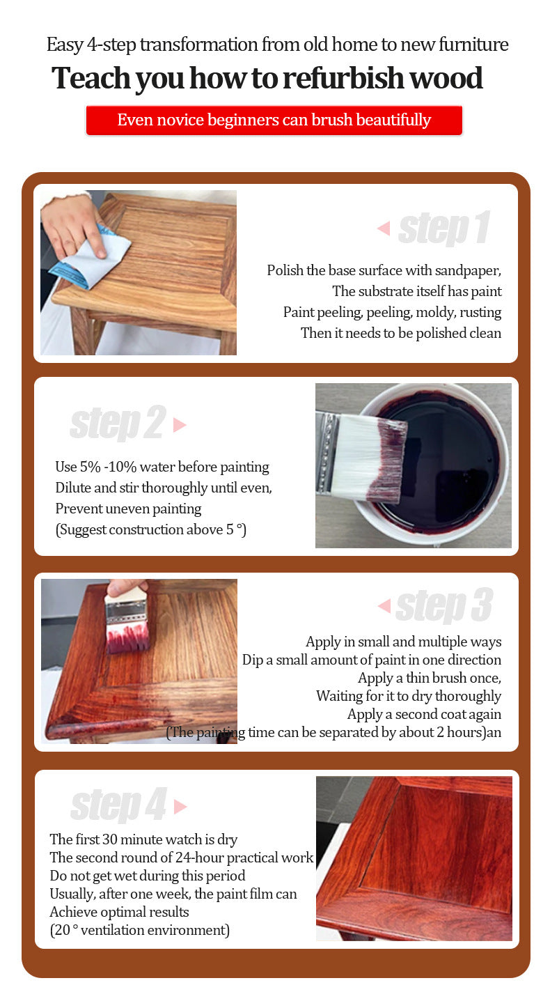 baolisi Water-based Wood Wax Oil Indoor Tables and Chairs Doors and Windows Furniture Renovation Color Change Transparent Wood Latex Paint Coating