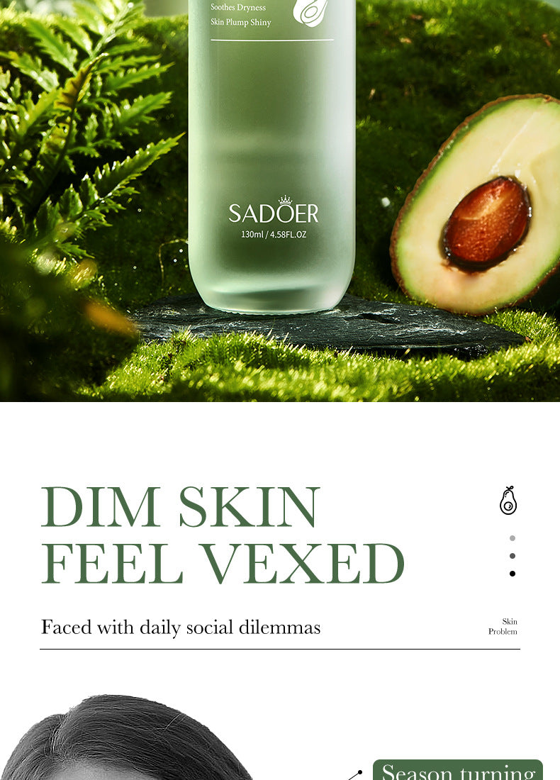 Avocado Skincare Set SADOER Cleansing, moisturizing and moisturizing six-piece set  foreign trade wholesale