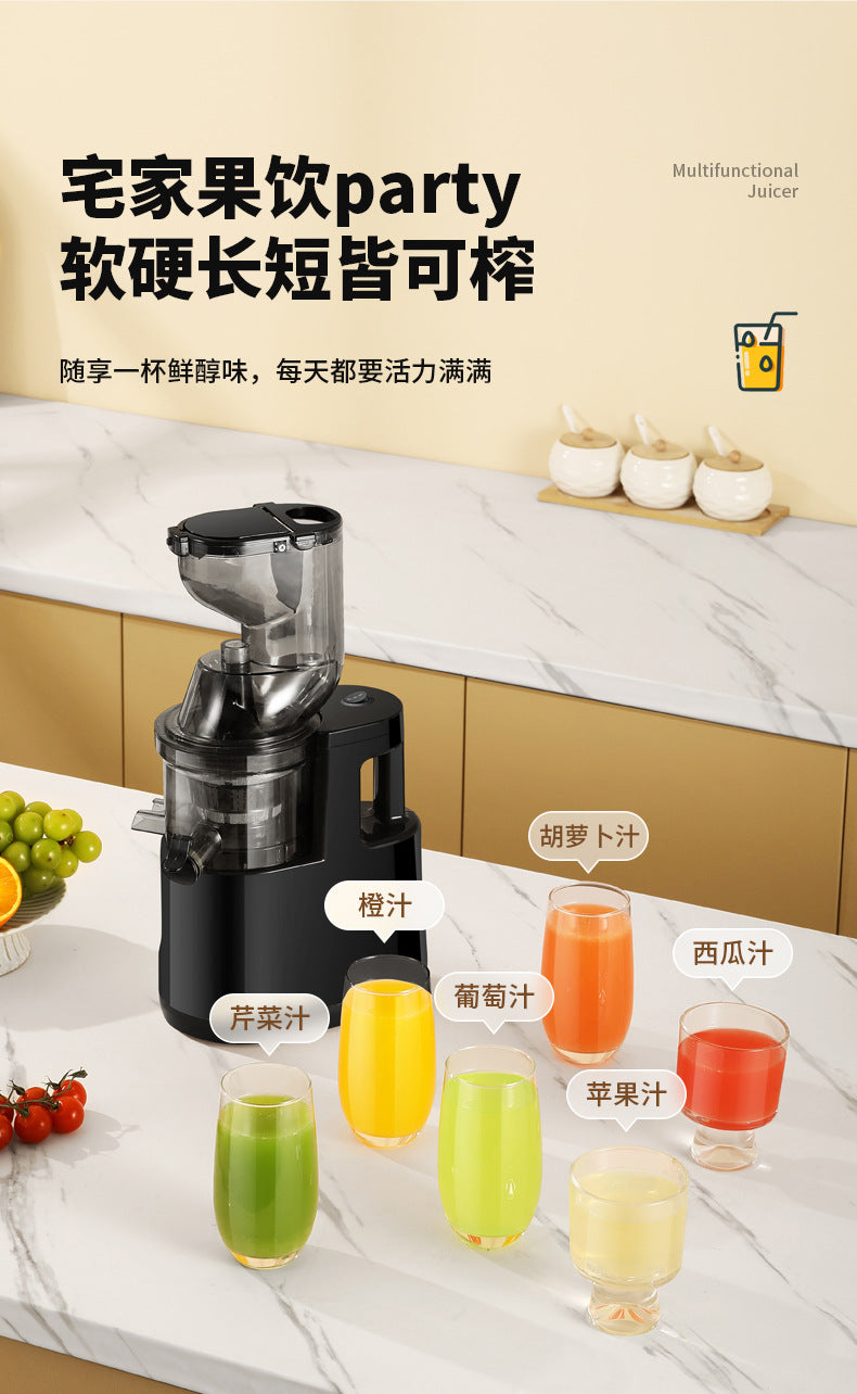 Juicer Household Pulp and Juice Separator Multifunctional Commercial Large Caliber Fruit and Vegetable Juicer
