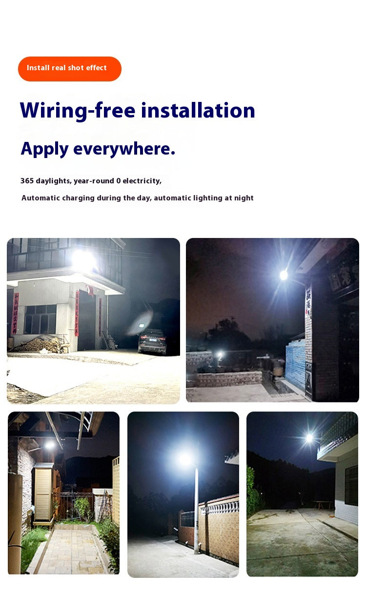 New 6m Countryside LED Solar Street Lights Waterproof Wall Lights for Garden Home Outdoor Explosion-Proof LED Lighting for Roads
