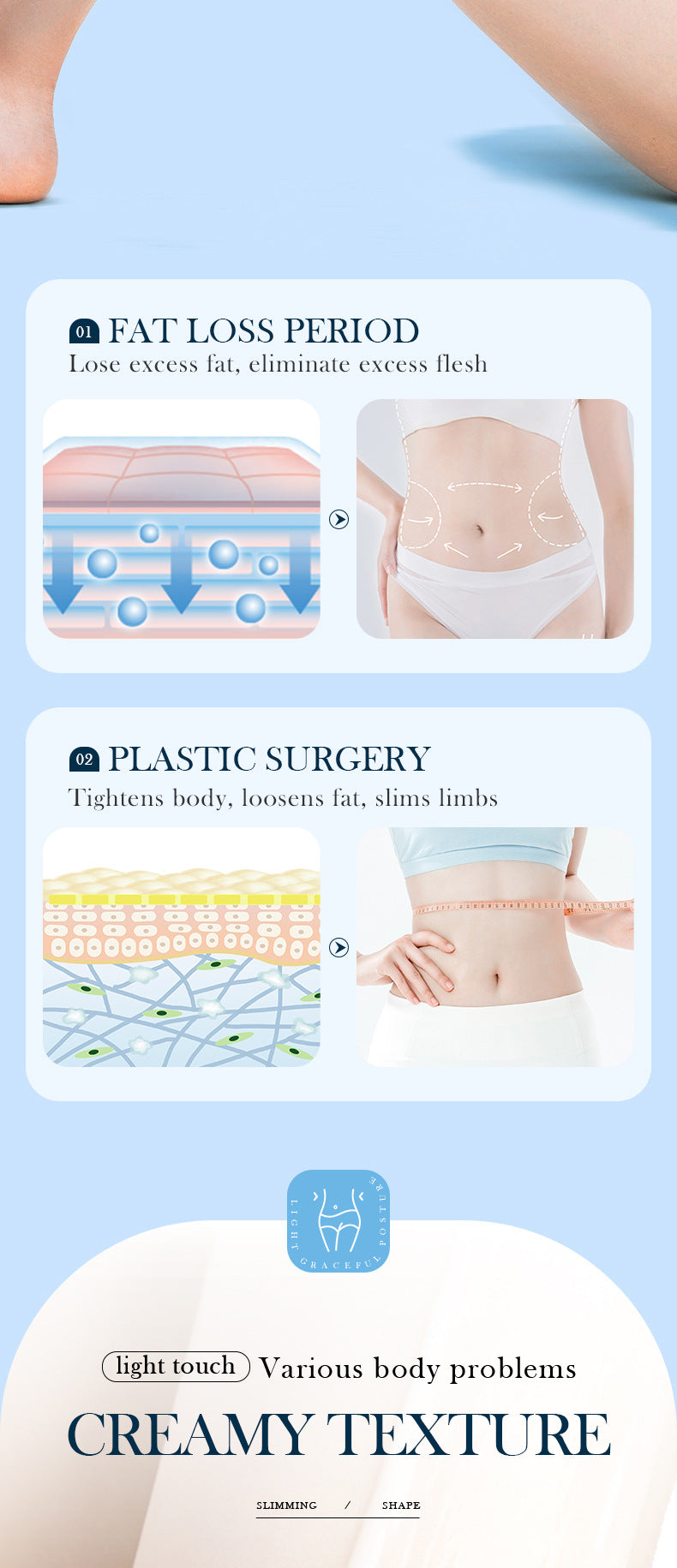 Slimming Cream SADOER Body Shaping Care Products  Foreign Trade Live Streaming Skincare Manufacturer Wholesale