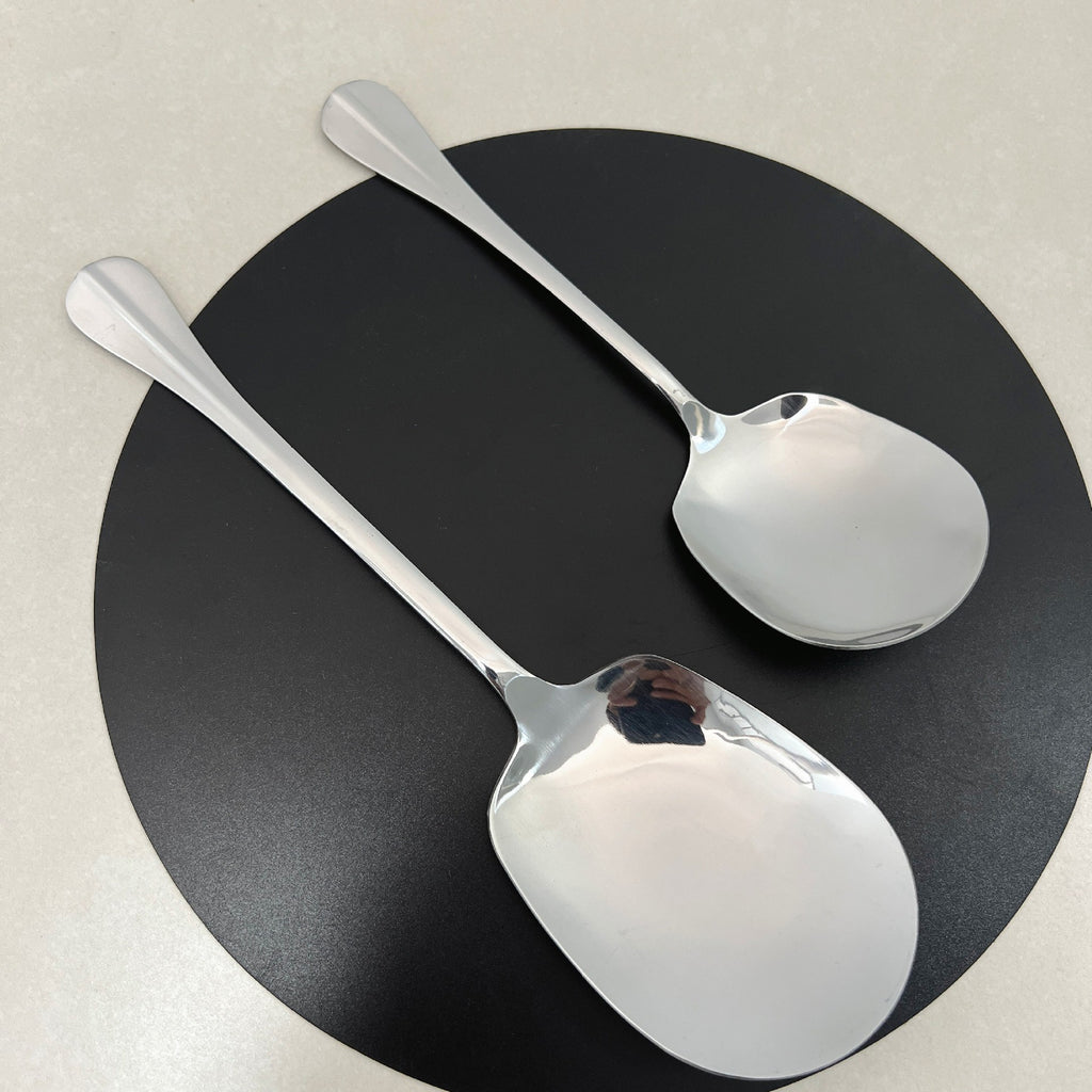 Hotel Stainless Steel Serving Spoon Restaurant Large Serving Spoon Soup Spoon Service Spoon Large Spoon Thickened Canteen Public Spoon