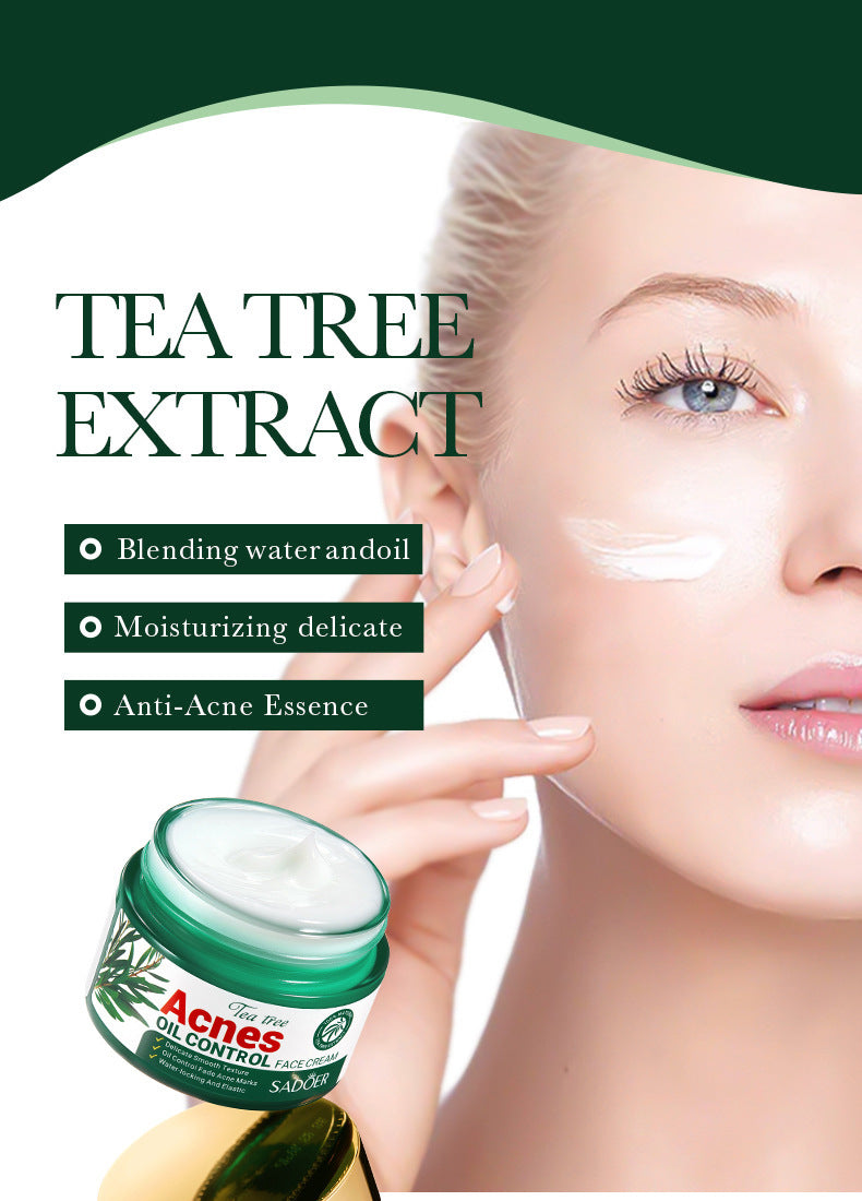 Tea Tree Skincare Set SADOER Cleansing, moisturizing, hydrating five-piece set for  foreign trade wholesale