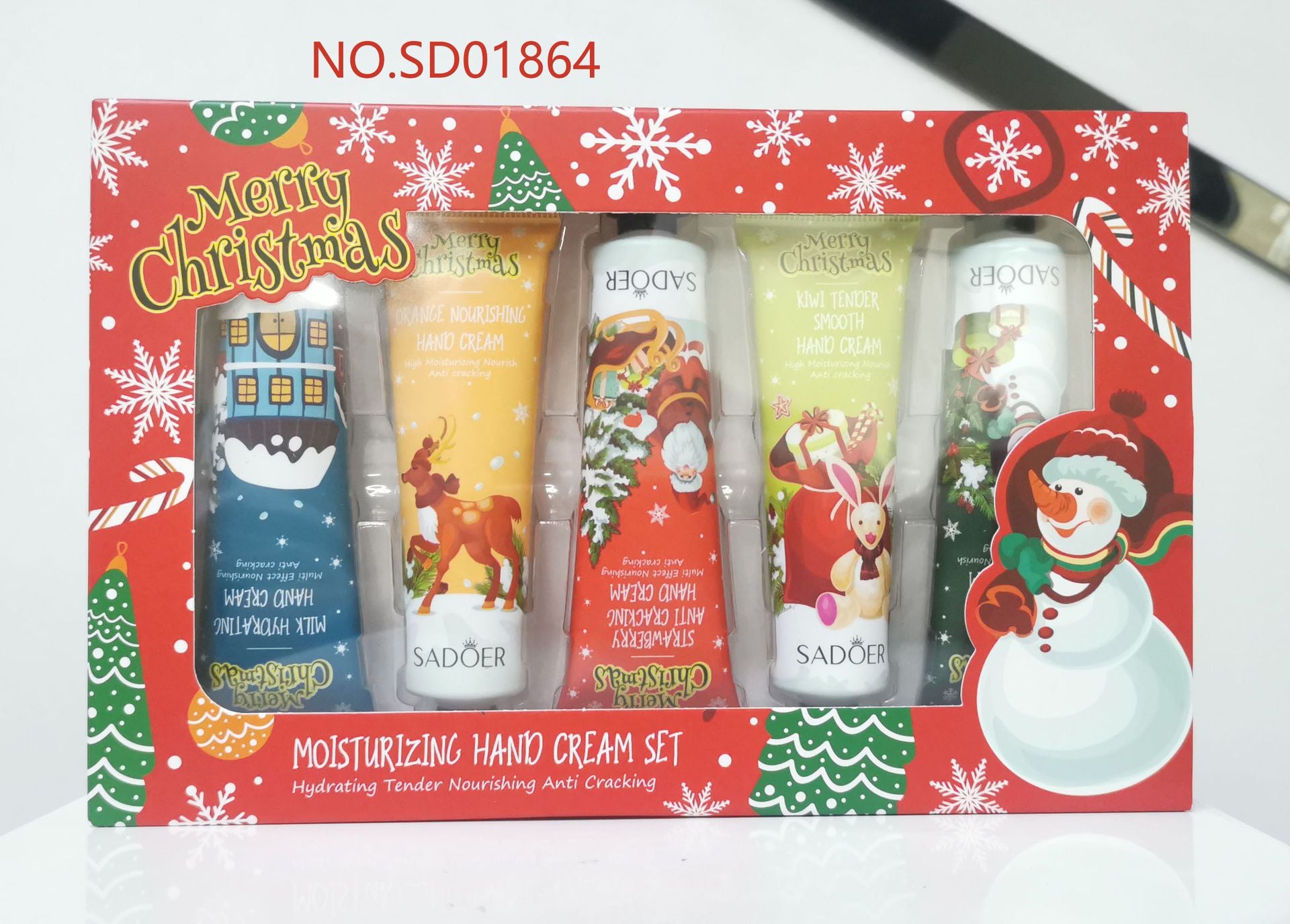 Christmas Moisturizing Anti-Chapped Hand Cream Five-Piece Set SADOER Autumn and winter hand cream  foreign trade wholesale