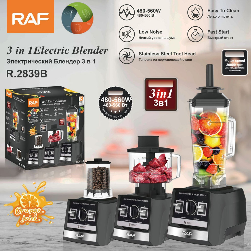 RAF European Standard Multifunctional 3-in-1 Juicer Household Food Processor Meat Grinder Grinder Mill