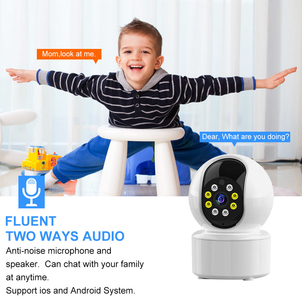 Factory Wholesale V380Wireless Camera Head Shaking Machine WiFi Intelligent Dual Light Night Vision Full Color Monitor