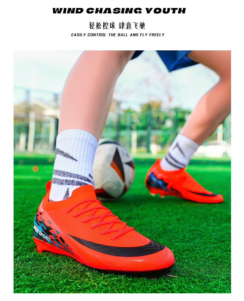 New Large Size Long Spike Football Shoes Low Top Youth Competition Training Student Football Sports Shoes