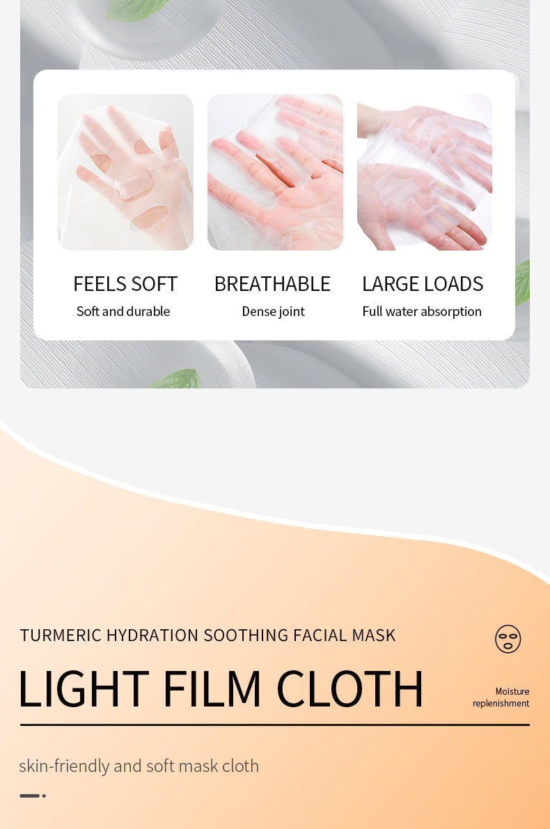 Turmeric Mask SADOER Hydrating and Moisturizing Facial Mask Sheets  Foreign Trade Live Wholesale