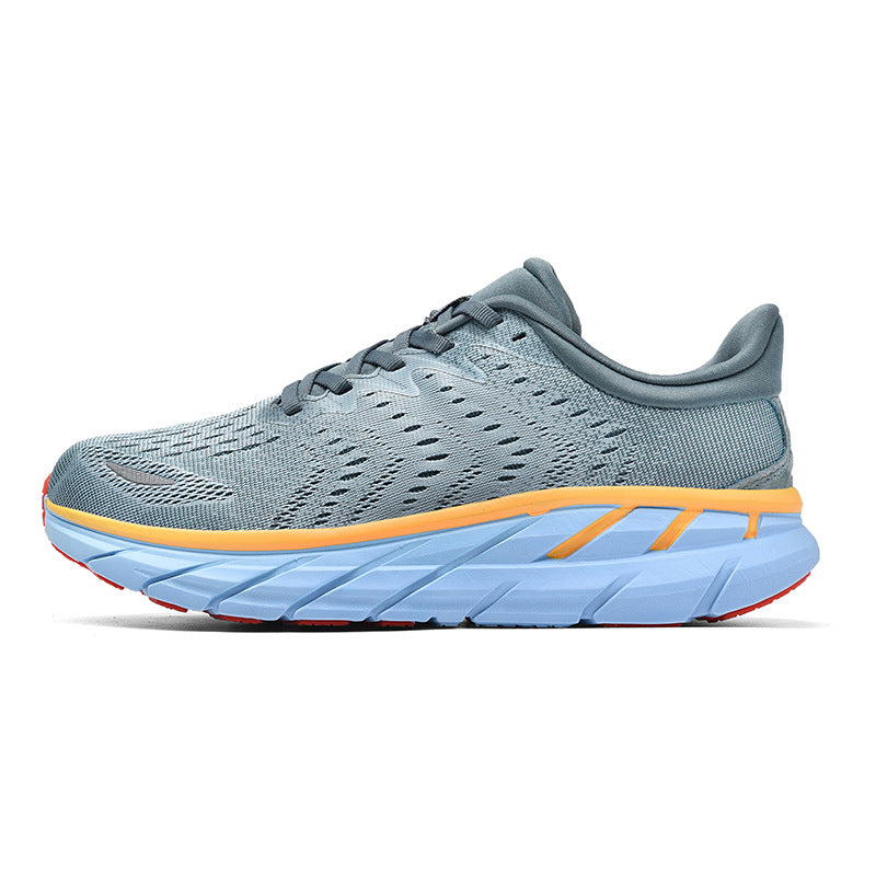 HK Jacquard Mesh Breathable Outdoor Casual Shoes Men's Anti-Slip Soft Sole Lightweight Sports Running Shoes