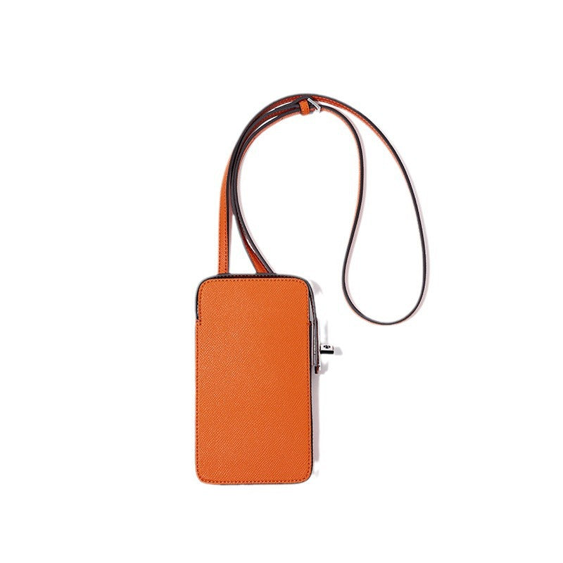 New Fashion Versatile Lock Buckle Phone Bag Solid Color Palm Print Box Bag Simple Mini Crossbody Bag for Women