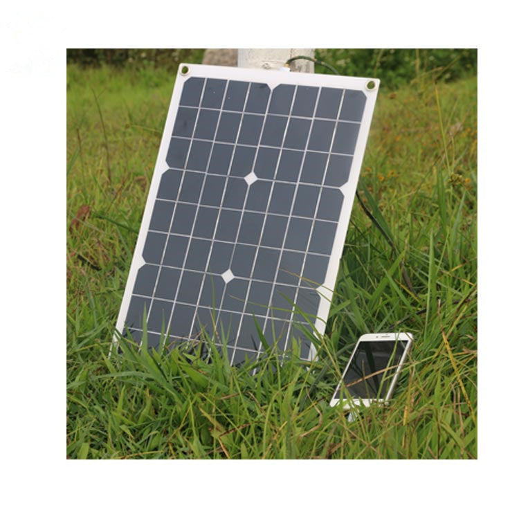 30W Flexible Solar Charging Panel Pressure Resistance Solar Charger for Rechargeable Battery