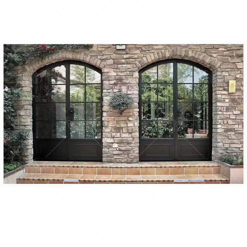 Villa Aluminum Casement Door Fashion Aluminum Glass Door Factory Manufacturer Glass Doors