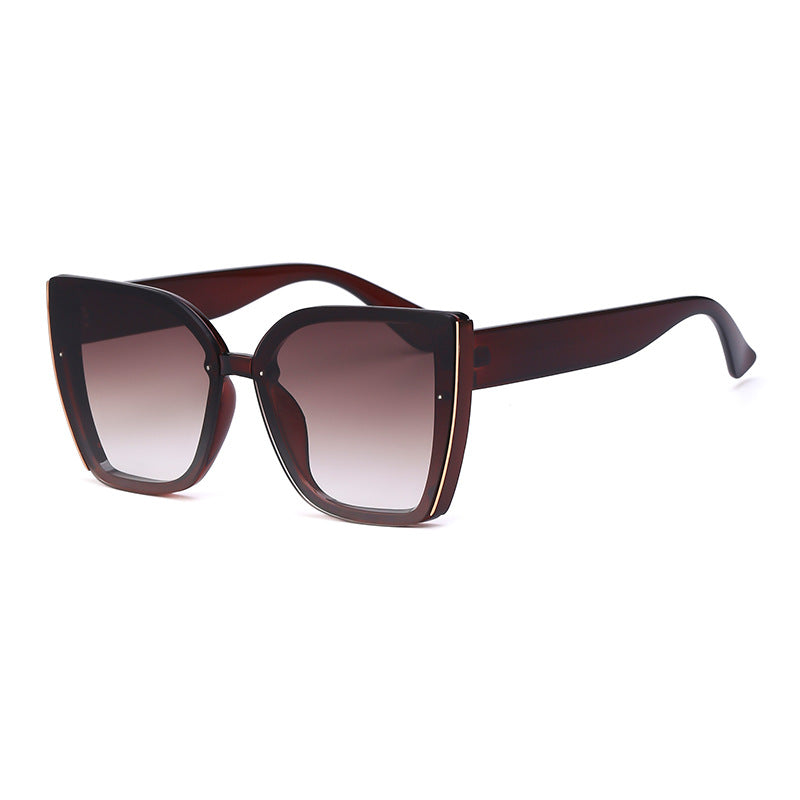 Internet Celebrity Cat Eye Large Frame Sunglasses for Women Fashion Trend UV Protection Sunglasses Korean Style Glasses sunglasses