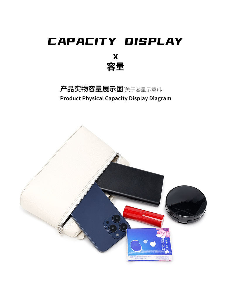GIgi Same Style Women's Bag Niche Elegant Handheld Lunch Box Bag Women Simple Top Layer Cowhide Single Shoulder Crossbody Small Bag