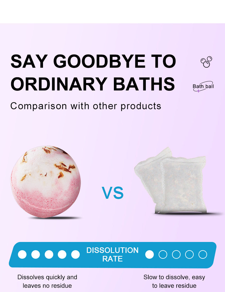 Dried Flower Explosive Bath Salt Ball100gSADOER Clean Fragrance Bath Ball  Wholesale