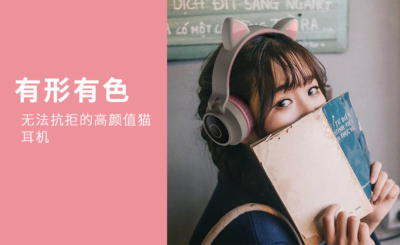 Hot-selling Wireless Bluetooth Cute Over-ear Headphones with Long Battery Life