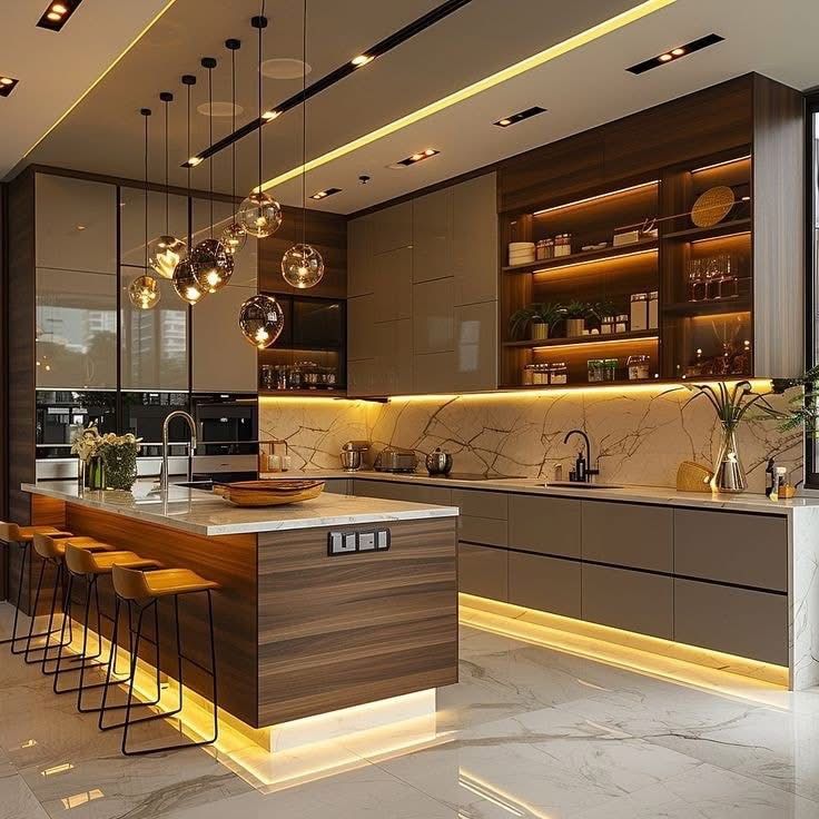 2025 Modern Kitchen Cabinets Furniture Villa Luxury Cabinet Kitchen