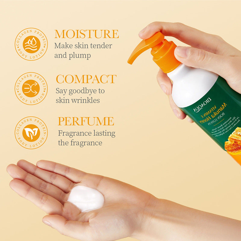 Vitamin E Body Lotion BIOAOUA Honey Hydrating Refreshing Moisturizing Body Lotion Cross-Border Wholesale