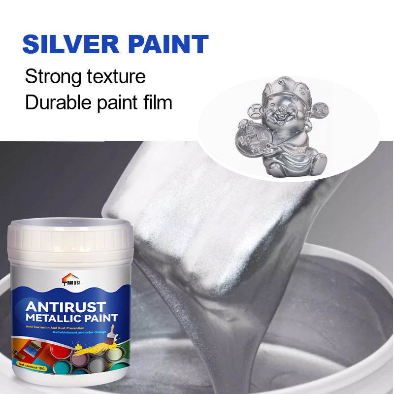 Color Metal Paint Iron Art Steel Structure Color Steel Tile Renovation Color Change Water-Based Industrial Latex Paint Anti-Rust Paint
