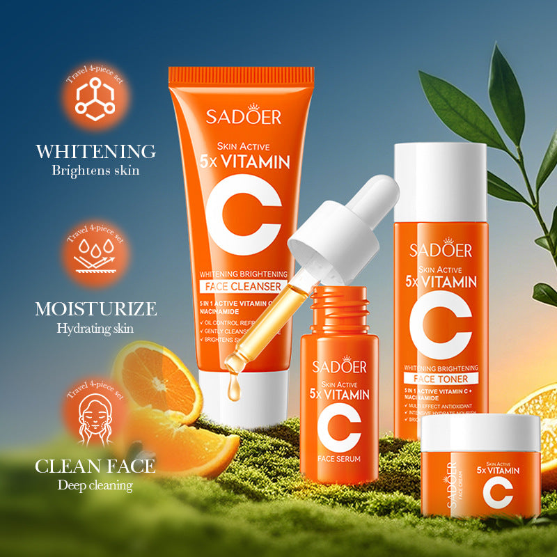 Five Dimensions in  C Whitening and Moisturizing Travel Size SADOER Cleansing and Moisturizing Set  Wholesale