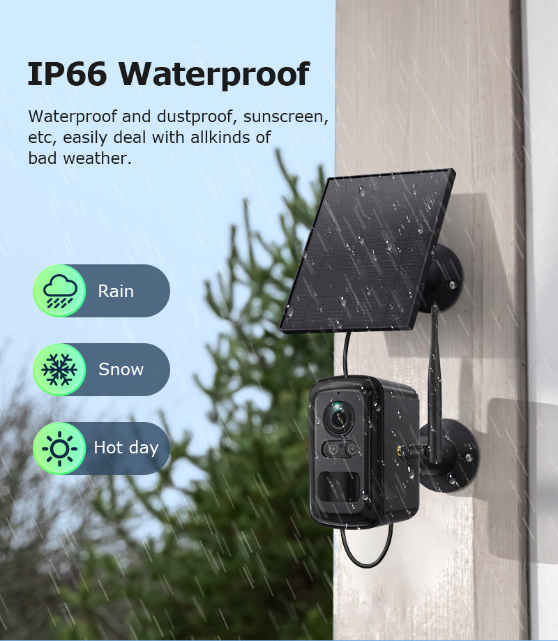 Private Model Wireless WiFi Repeater Solar Camera Combination Set HD Full Color Battery Camera