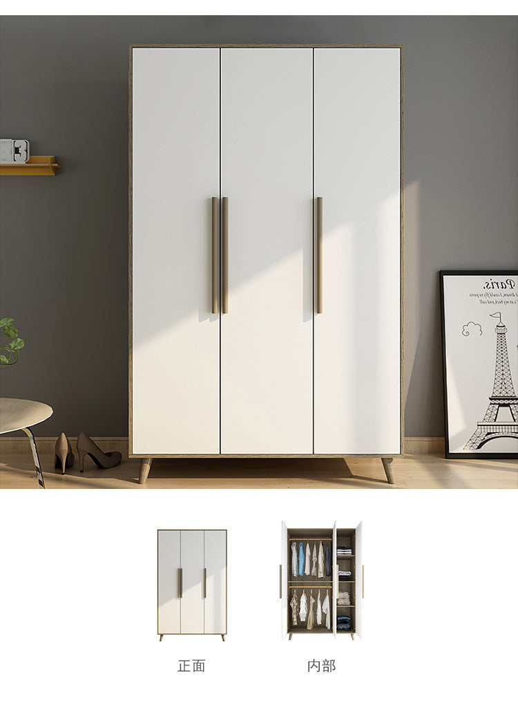 Factory Direct Supply Economical Rental Wardrobe Storage Simple Combination Two-Door Three-Door Panel Storage Apartment Wardrobe