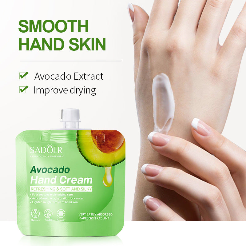Plant-Based Hand Cream in Sachet SADOER Avocado Aloe Vera Moisturizing Refreshing  Wholesale