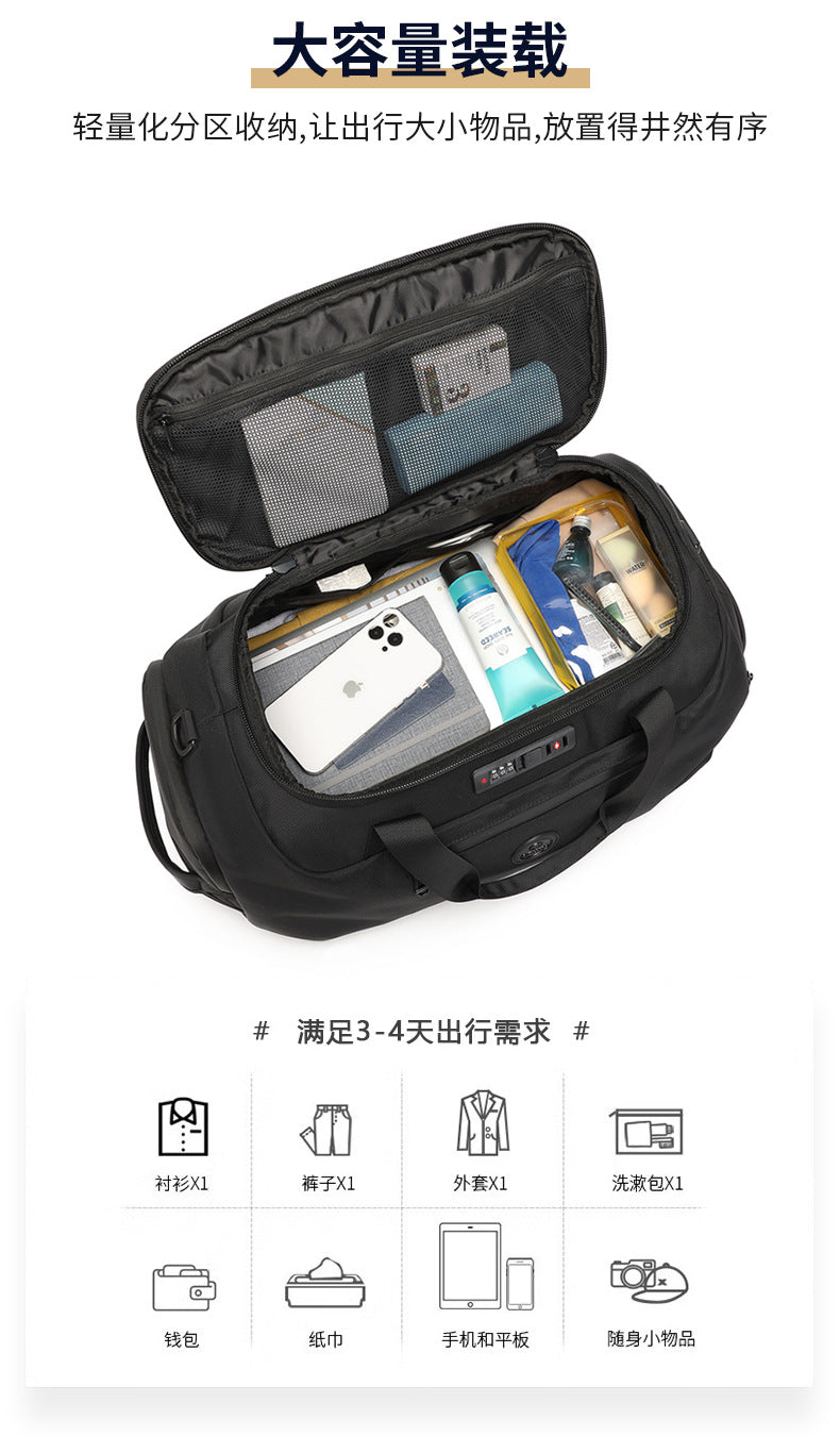 Dry Wet Separation Travel Gym Bag Men Large Capacity Handheld Shoulder Bag Multifunctional Sports Outdoor Travel Bag