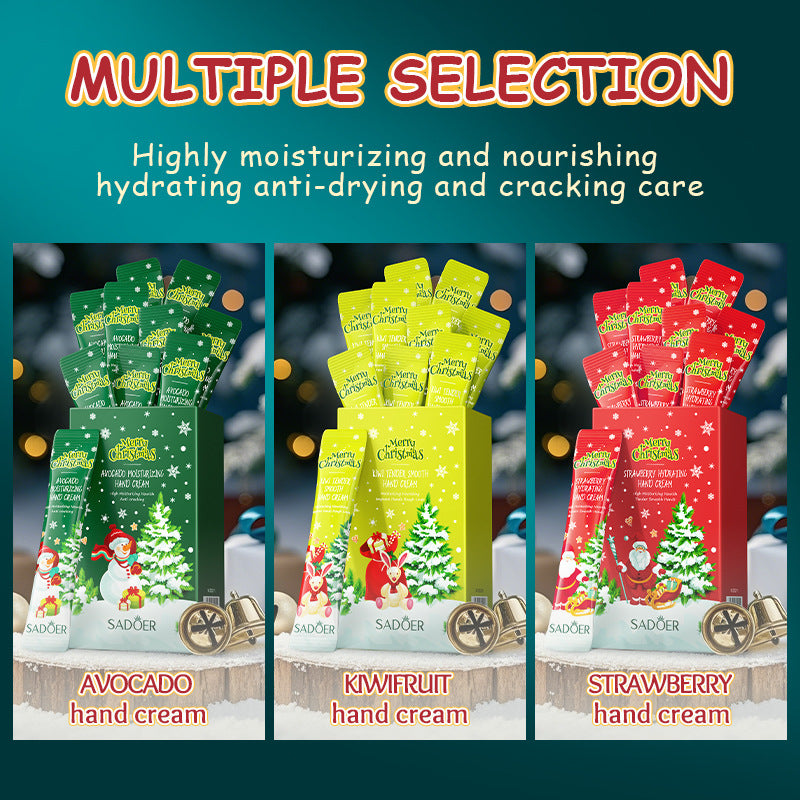 Christmas Kiwi Smooth Hand Cream SADOER Anti-chapped Moisturizing Hand Cream  Wholesale