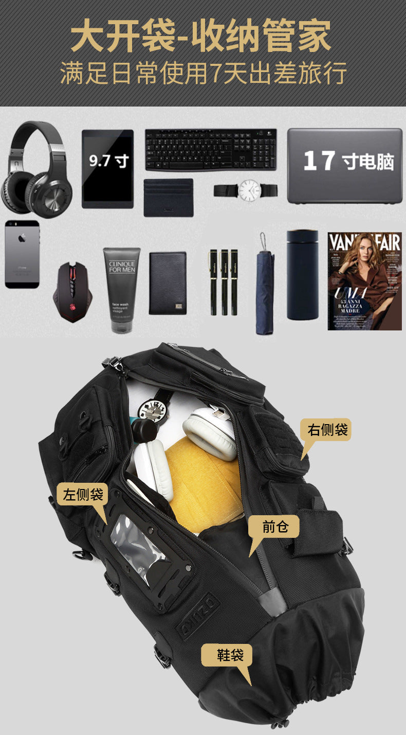 OZUKO Basketball Backpack Men's Large Capacity Waterproof Backpack Sports Bag Multifunctional Outdoor Trendy Brand Backpack