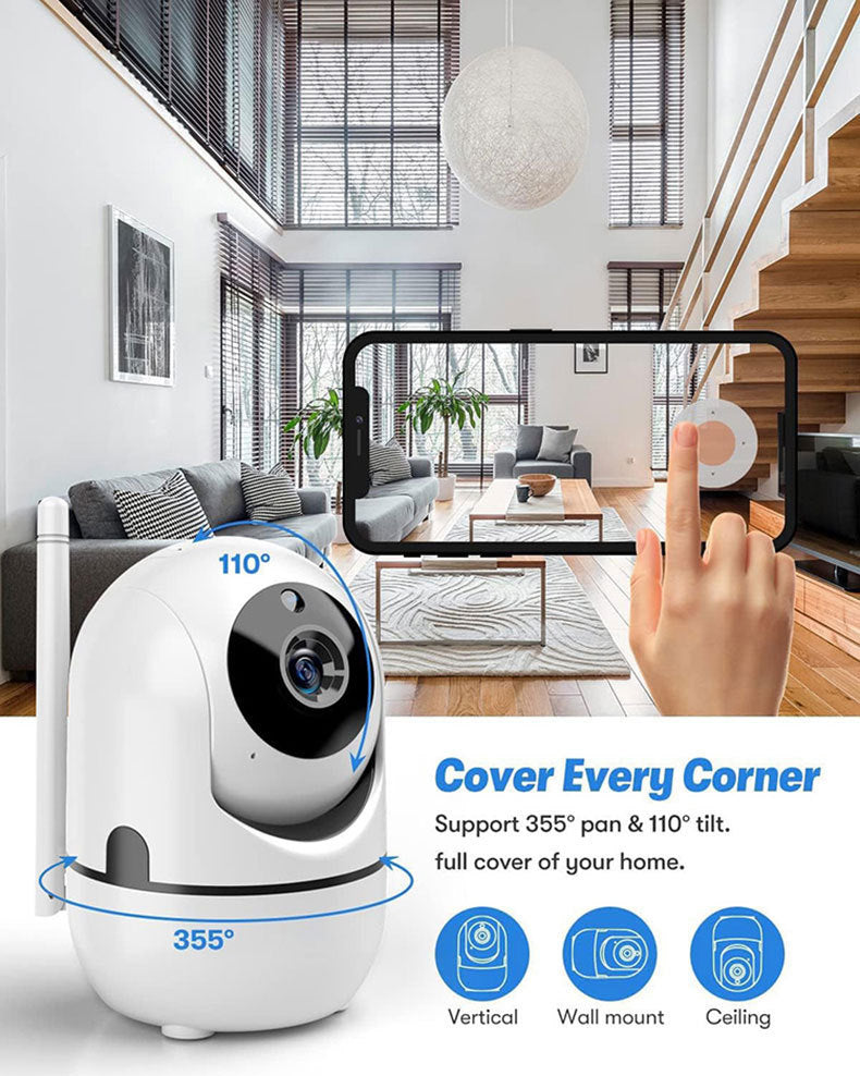 Smart Pet Monitoring Camera360Baby Care Remote Wireless HD Night Vision Panoramic Camera