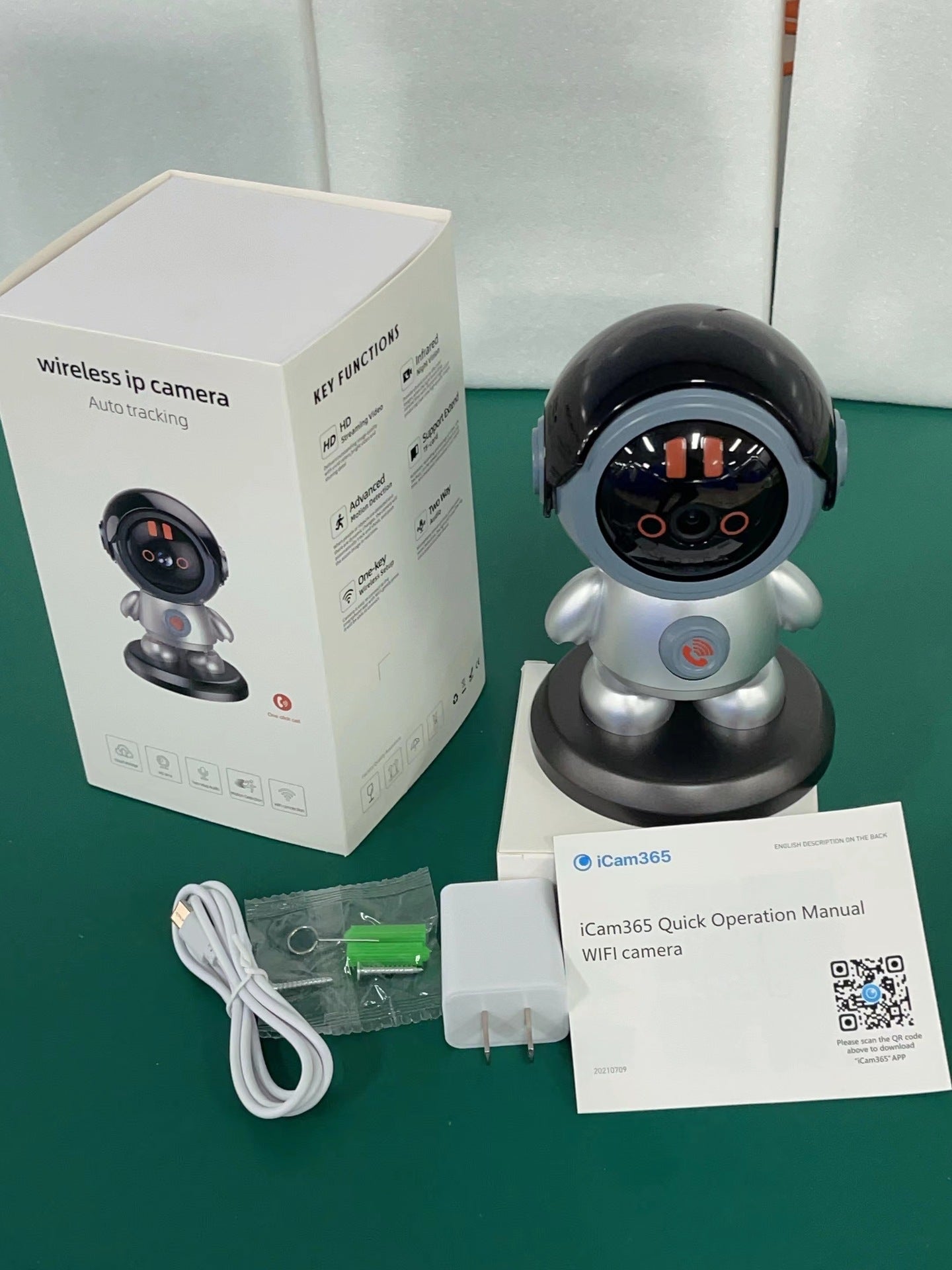 Robot Wireless Surveillance Camera Motion Detection Smart Home WIFI HD Night Vision Wholesale Night Vision HD