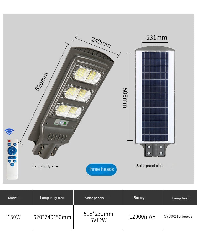 50W 100W 150W 200W Waterproof Ip65 Engineering Lighting Solar Street Light