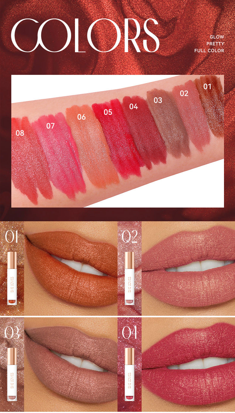 SHELOVES Diamond Fine Shimmer Matte Liquid Lipstick LiquidLipstick Wholesale Lip Gloss