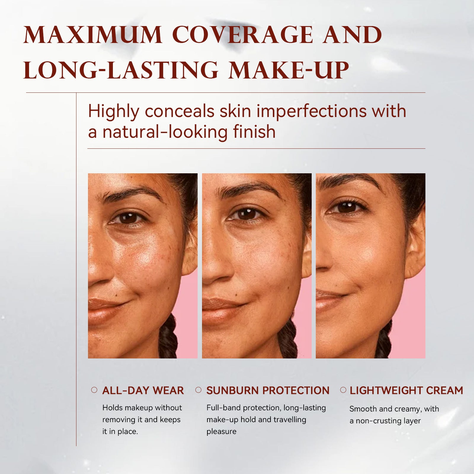 sheloves Anti-UV Foundation Stick Natural Long-lasting Concealer Non-removing Makeup Non-stuck Powder Foundation Cream