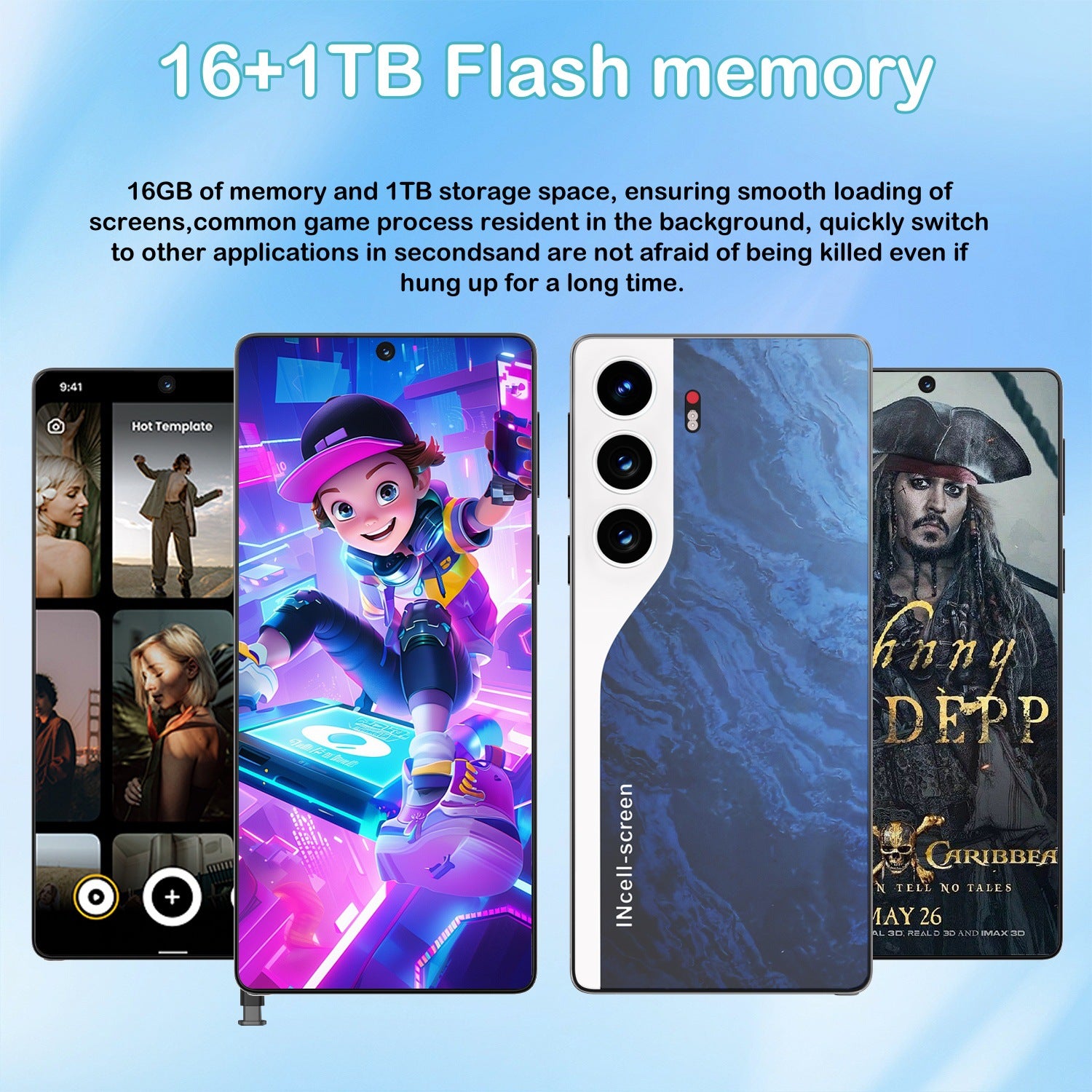 Bestsellers in Southeast Asia C40 Pro Smartphone16+1T Android Phone7.3Inch Large Screen