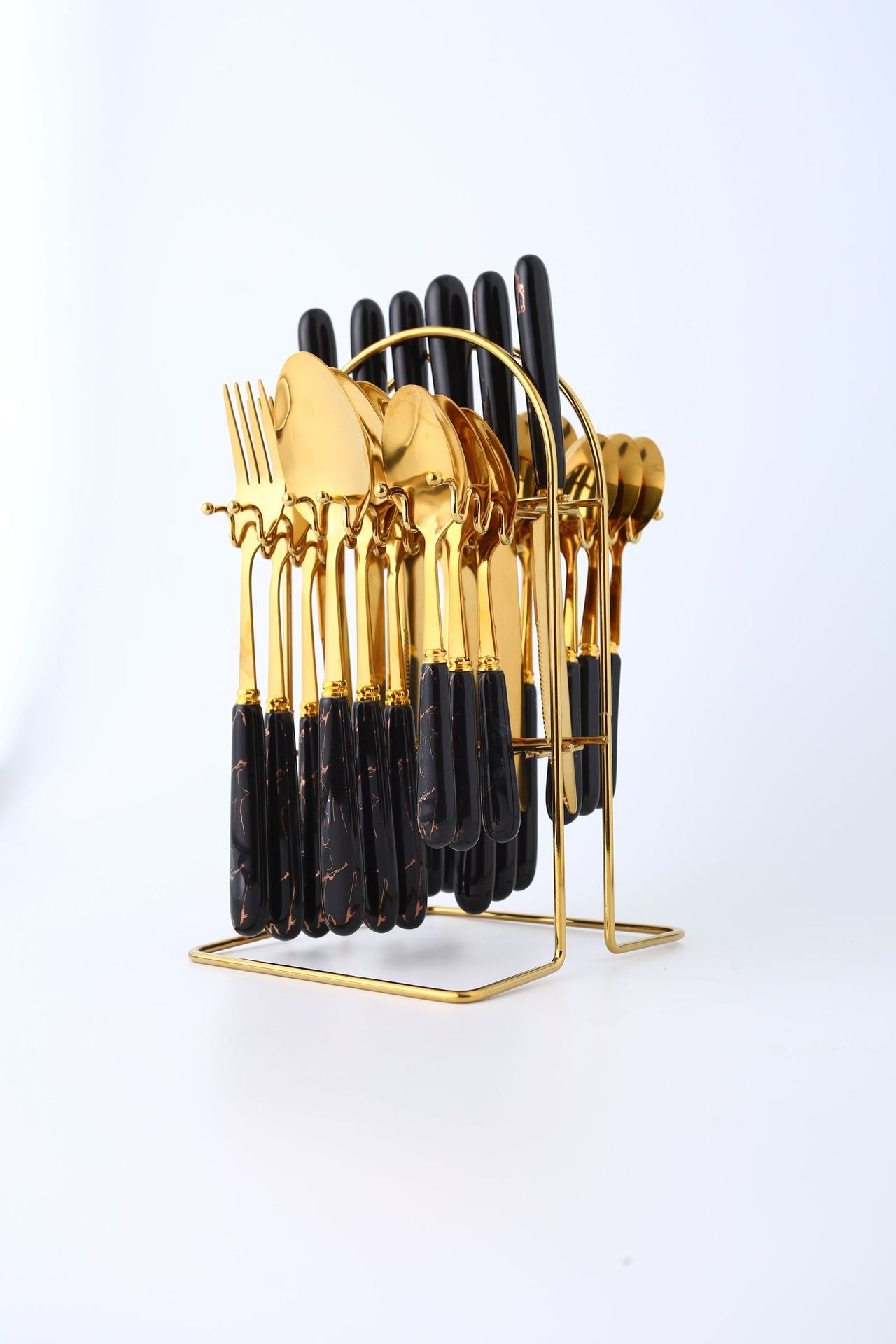 Stainless Steel Ceramic Tableware24Set of Western Cutlery Knife Fork Spoon Gift Box Nordic Style