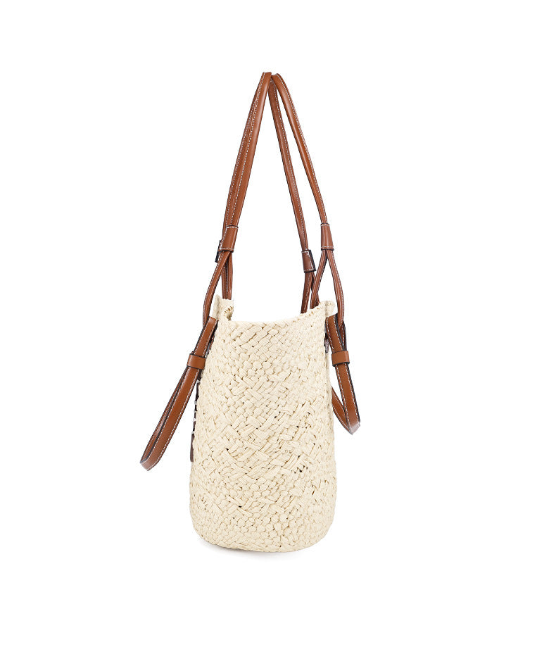 Large Capacity Straw Woven Bag for Women2025Summer new fashion vacation style beach bag single shoulder handbag for women