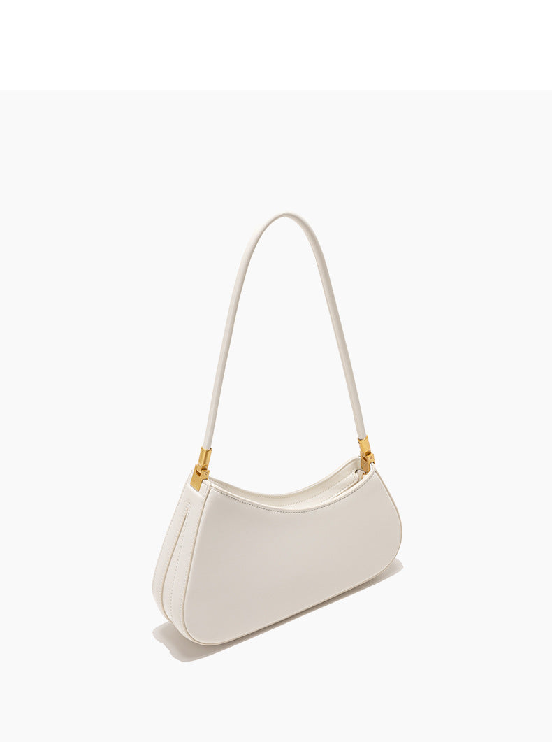 European and American Niche French Retro Underarm Fashion Women's Bag Light Luxury Simple Large Capacity Handbag Women's Single Shoulder Baguette Bag